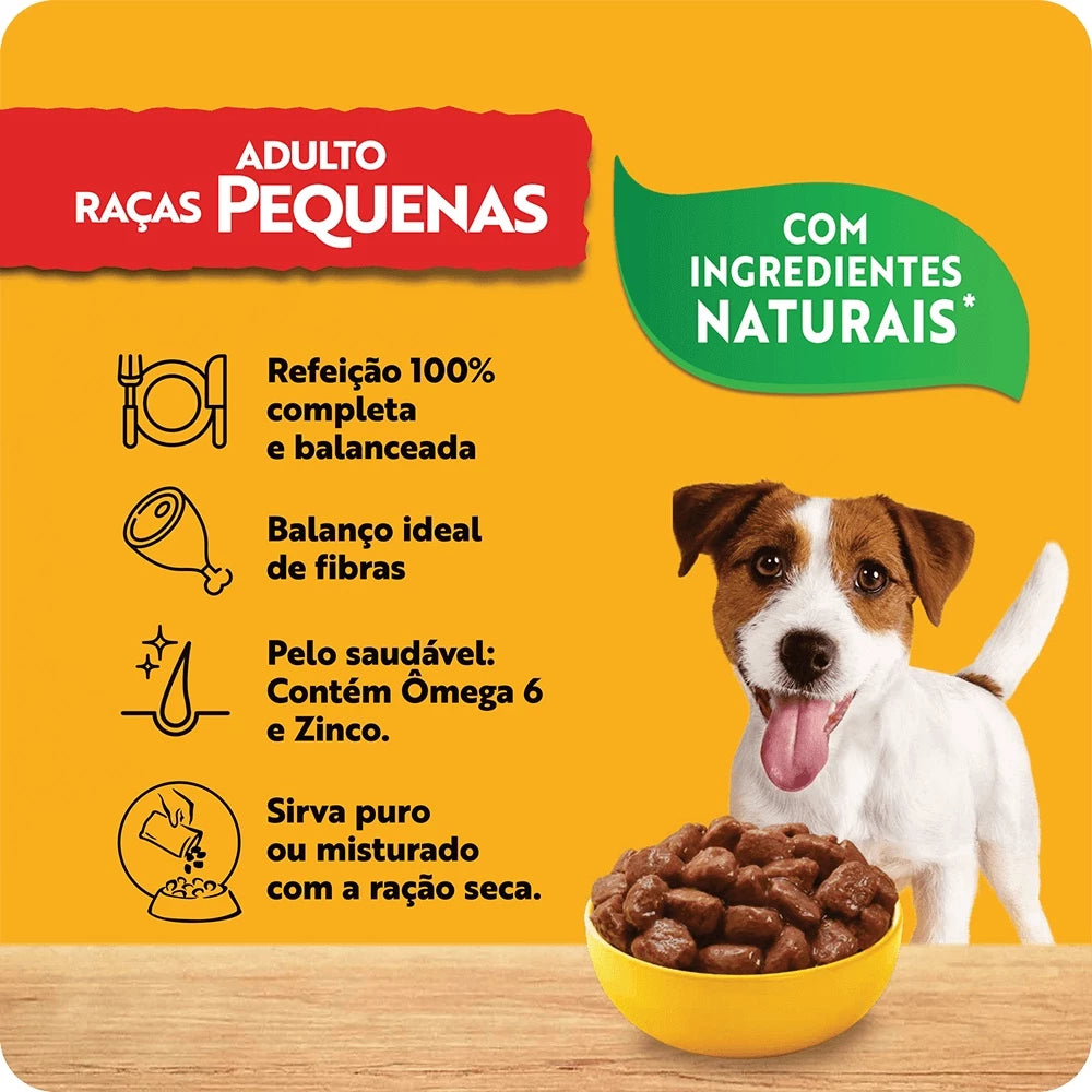 Ração Úmida Sache Pedigree Raças Pequenas Adulto Carne 100g
