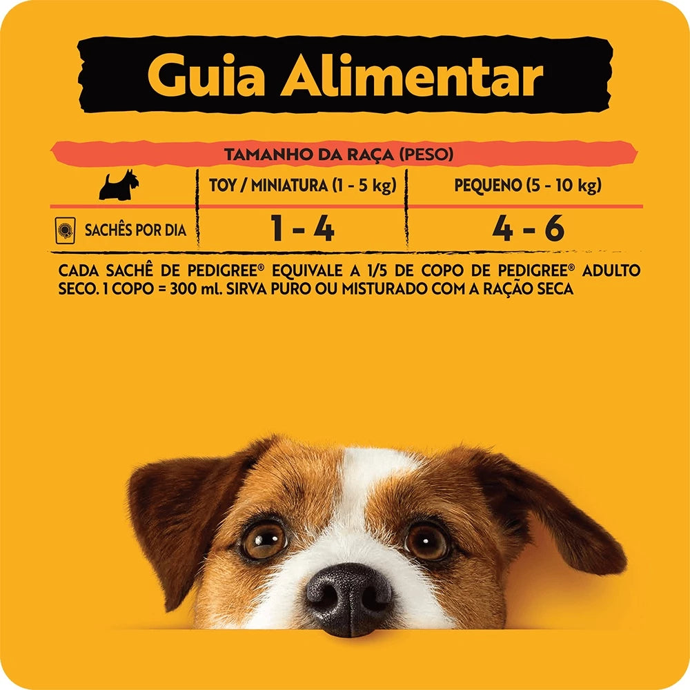 Ração Úmida Sache Pedigree Raças Pequenas Adulto Carne 100g