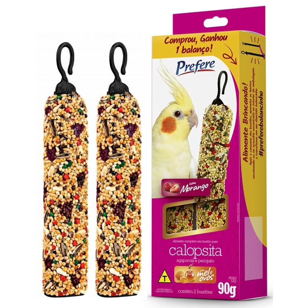 Bastão de Sementes Para Calopsitas Agapornis e Periquitos 25g ou 100g