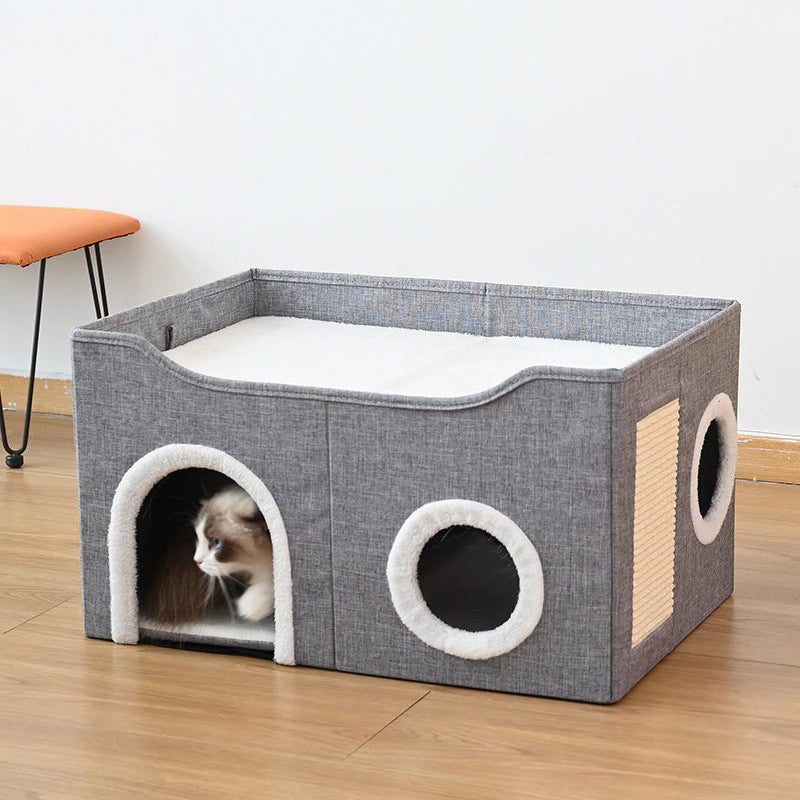 CASINHA PARA GATO COM ARRANHADOR
