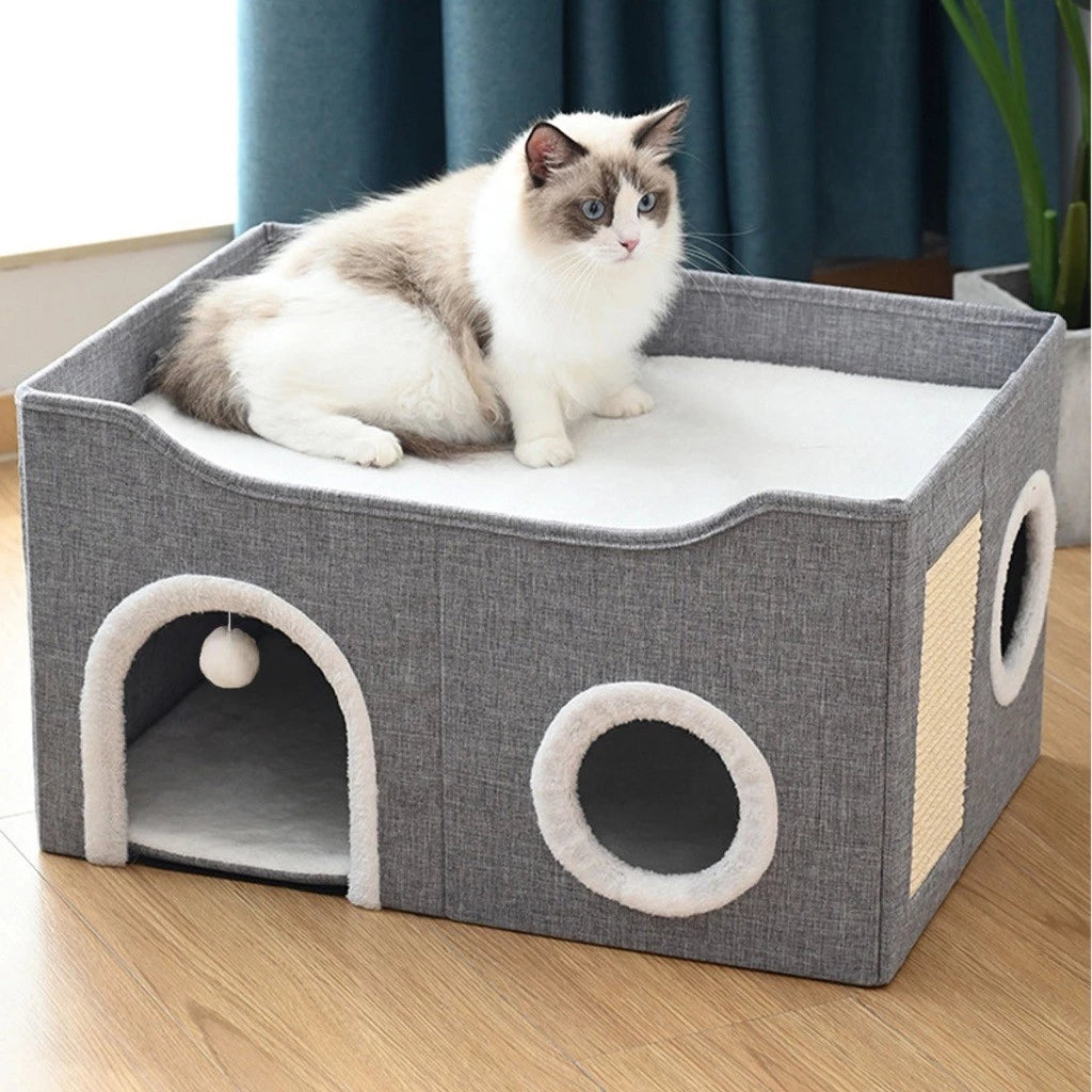 CASINHA PARA GATO COM ARRANHADOR