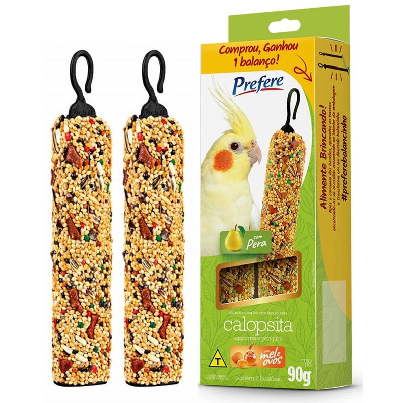 Bastão de Sementes Para Calopsitas Agapornis e Periquitos 25g ou 100g