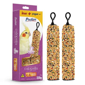 Bastão de Sementes Para Calopsitas Agapornis e Periquitos 25g ou 100g