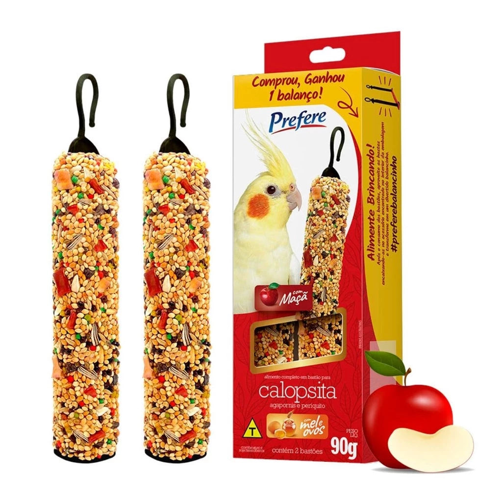Bastão de Sementes Para Calopsitas Agapornis e Periquitos 25g ou 100g