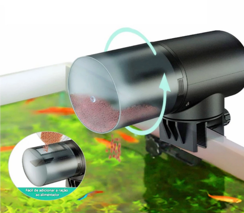 Alimentador Automático De Peixes Aquário 200ml