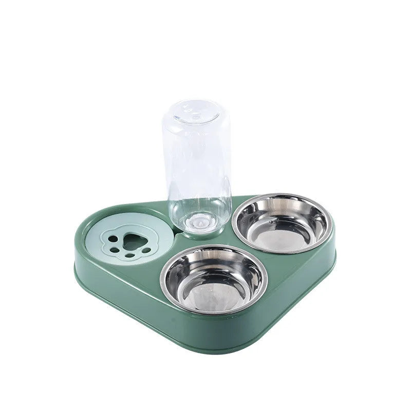 Comedouro para Gatos - 3 em 1 - Dispersor de Água