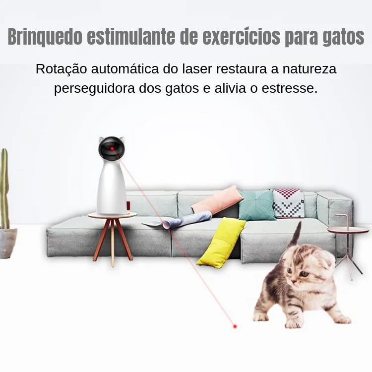 Brinquedo Com Laser Automático - Estimulante de Exercícios para Gatos