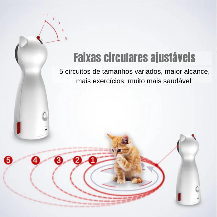 Brinquedo Com Laser Automático - Estimulante de Exercícios para Gatos