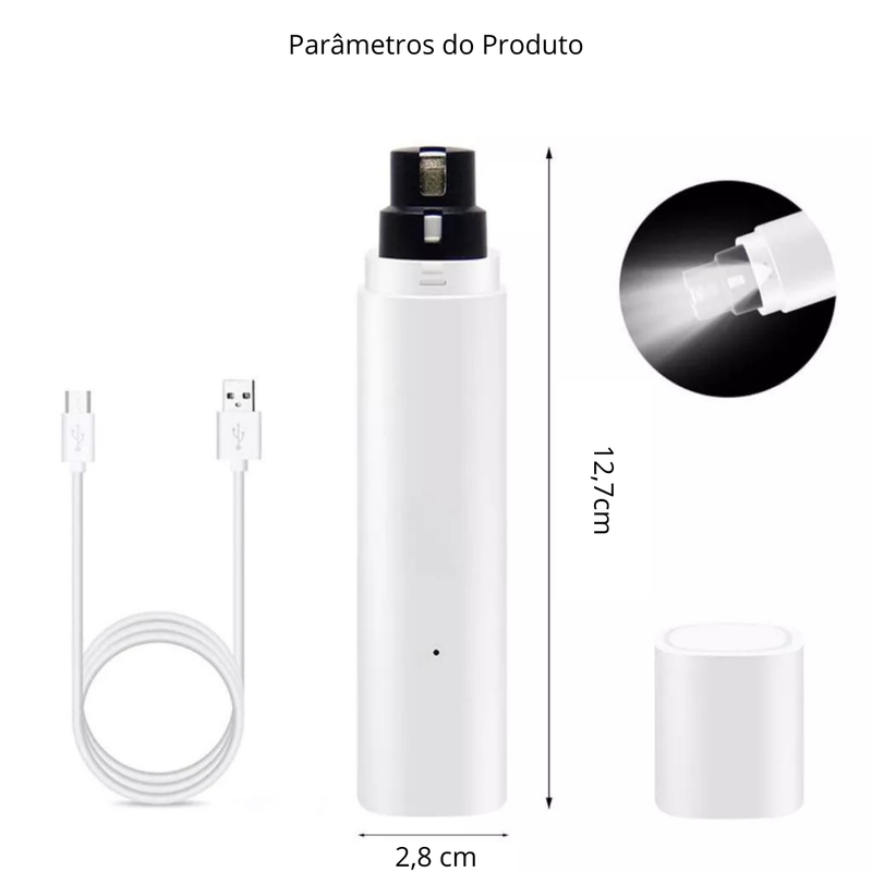 Lixador Elétrico de Unhas Para Cães e Gatos