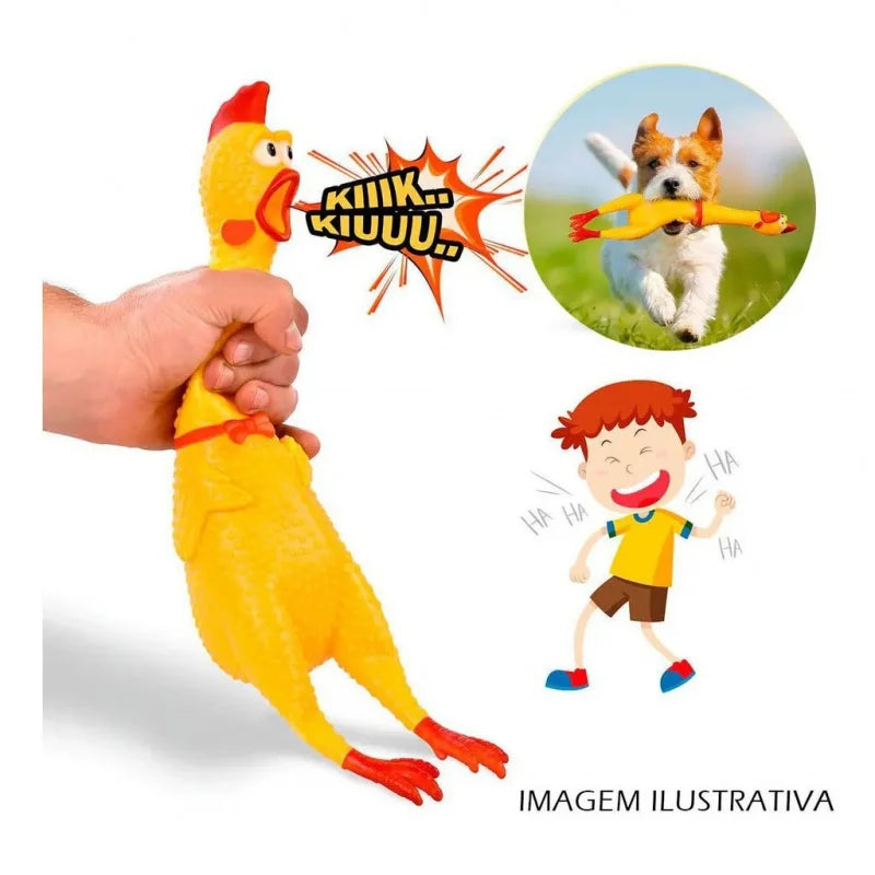 Galinha de Gravata com Som Chicken Sound Toy for Dog