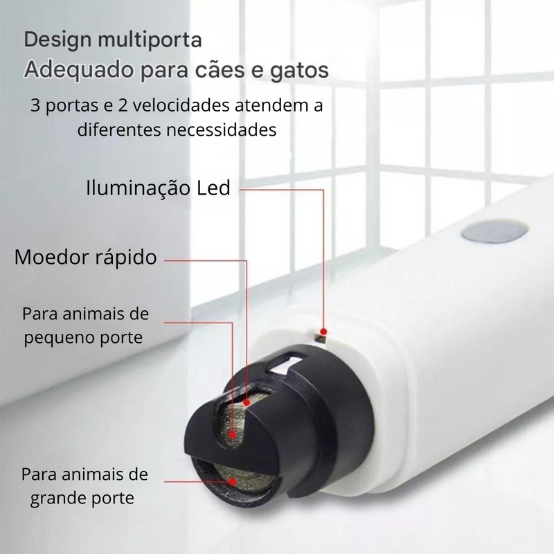Lixador Elétrico de Unhas Para Cães e Gatos