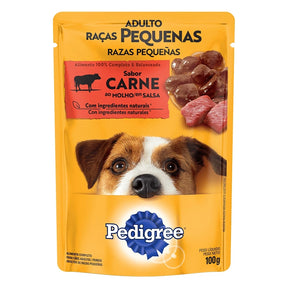 Ração Úmida Sache Pedigree Raças Pequenas Adulto Carne 100g