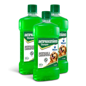 Kit Shampoo 500ml + Sabonete Antiparasitário contra pulgas e carrapatos - Dugs World