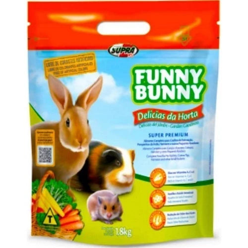 Funny Bunny Delícias da Horta 500g Ração para Coelhos e Roedores.