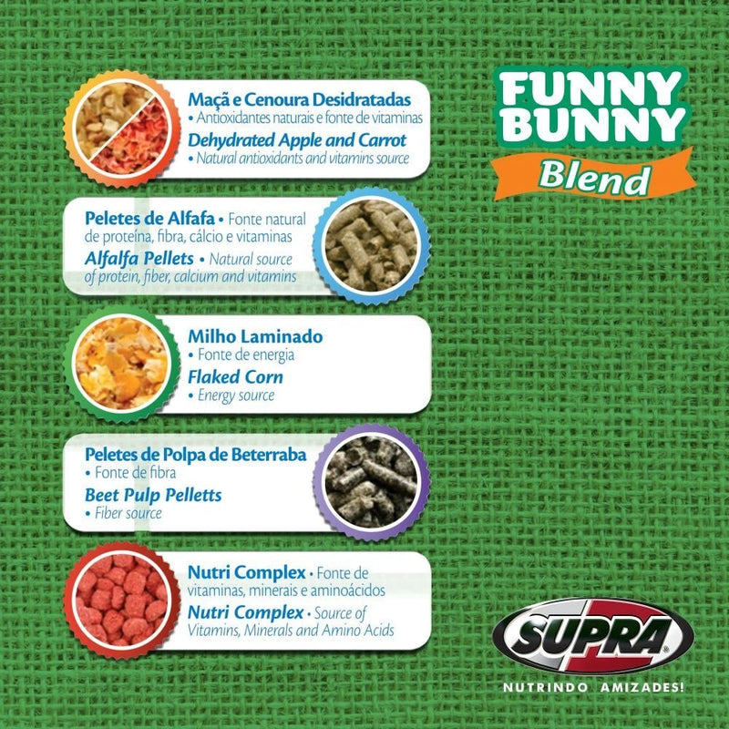 Funny Bunny Delícias da Horta 500g Ração para Coelhos e Roedores.