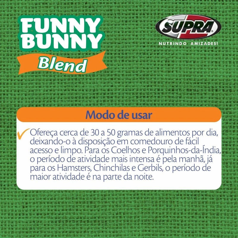 Funny Bunny Delícias da Horta 500g Ração para Coelhos e Roedores.