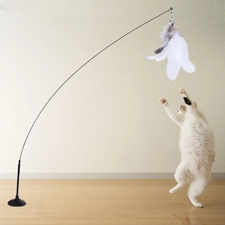Varinha com Penas e Sino - Diversão para Gatos
