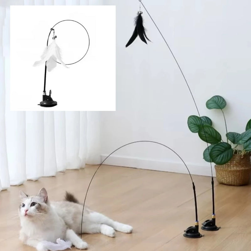 Varinha com Penas e Sino - Diversão para Gatos