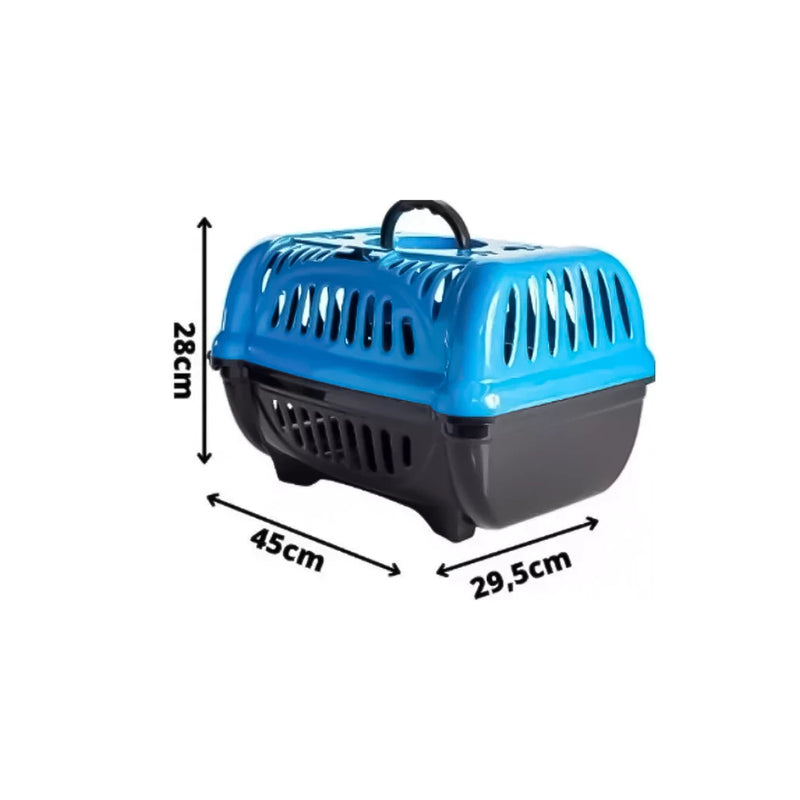 Caixa Transporte BrinqPet Pet N°2 ou 1 Para Cachorros Pequenos E Gatos Porta 4 Travas