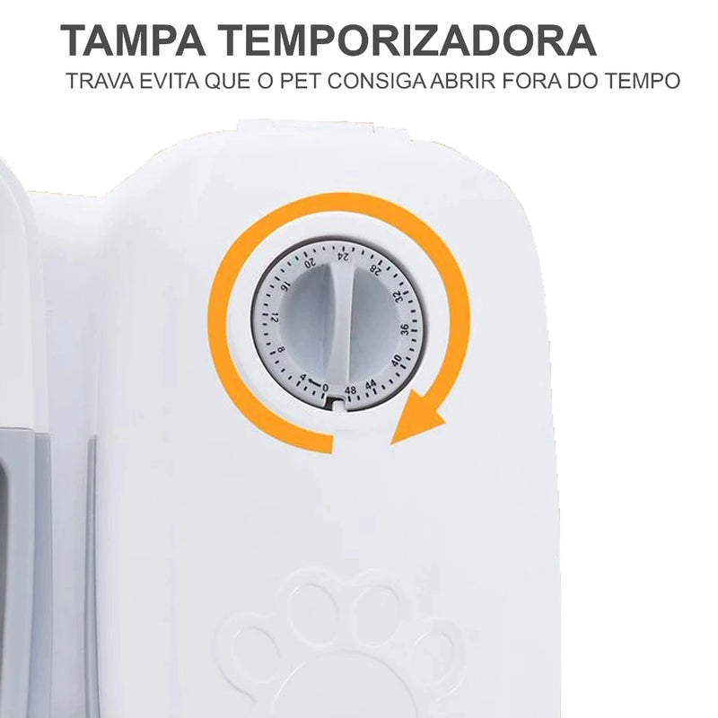 Dispensador de Comida Automático Inteligente | Para Cães e Gatos
