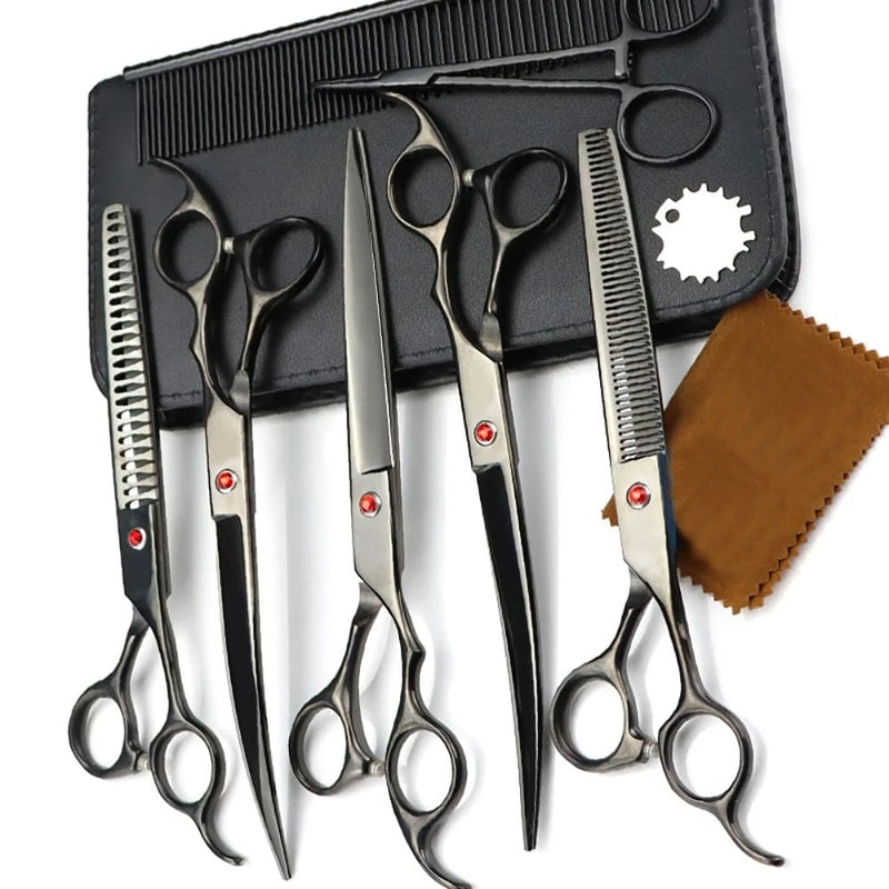 Kit Tesouras Profissionais Para Tosa Pet