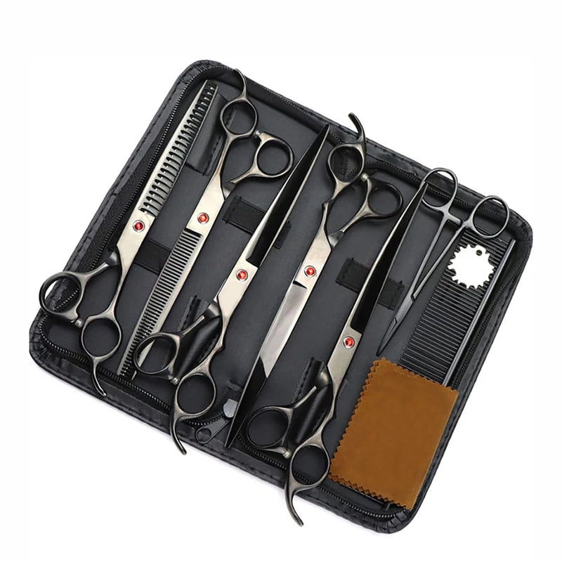 Kit Tesouras Profissionais Para Tosa Pet