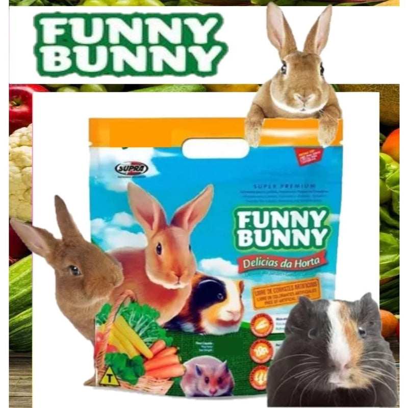 Funny Bunny Delícias da Horta 500g Ração para Coelhos e Roedores.