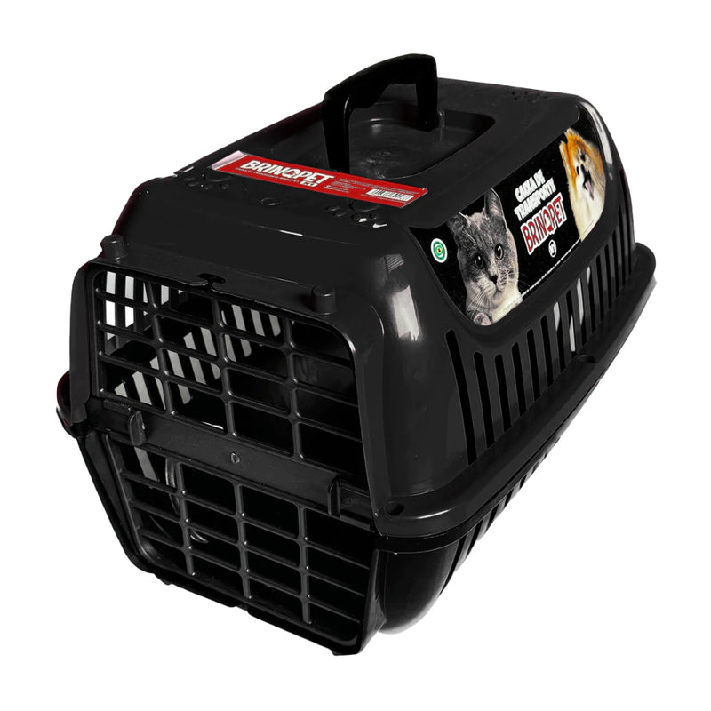Caixa Transporte BrinqPet Pet N°2 ou 1 Para Cachorros Pequenos E Gatos Porta 4 Travas