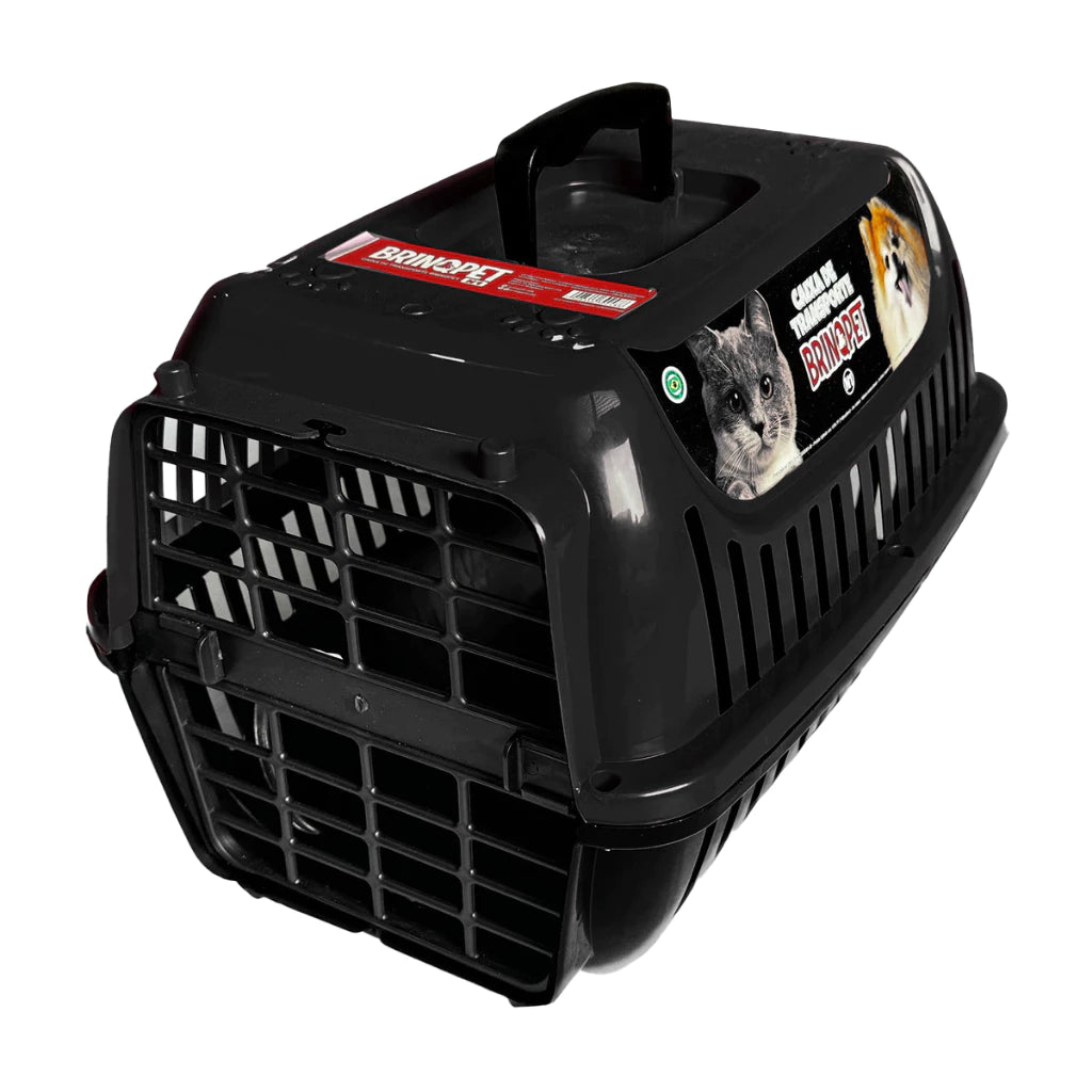 Caixa Transporte BrinqPet Pet N°2 ou 1 Para Cachorros Pequenos E Gatos Porta 4 Travas