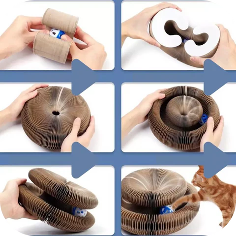 Brinquedo Mágico Sanfonado com Bolinha para Gatos