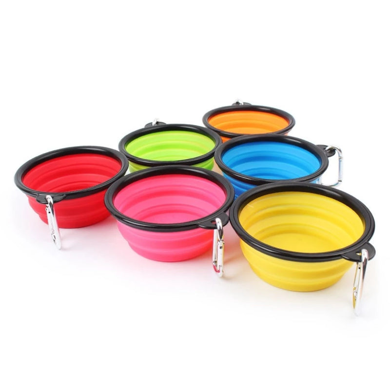 Comedouro/Bebedouro Retrátil Para Cães e Gatos