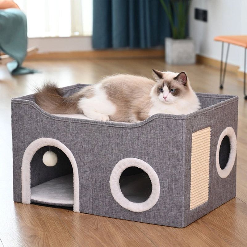 CASINHA PARA GATO COM ARRANHADOR