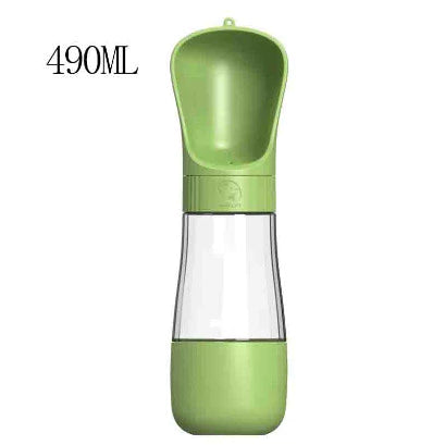 Garrafa 490ML Com Comedouro - 2 em 1 - Para Pets